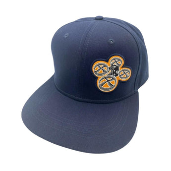 weBLEEDfpv - Official weBLEEDfpv Dark Navy DRONE Adjustable Velcro Snapback Hat - MERCHANDISE