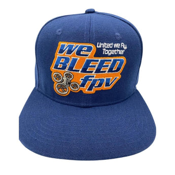 weBLEEDfpv - Official weBLEEDfpv Navy Adjustable Velcro Snapback Hat - MERCHANDISE
