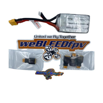 weBLEEDfpv - XT60 MALE to XT30 FEMALE No Wires - BATTERIES & ACCESSORIES
