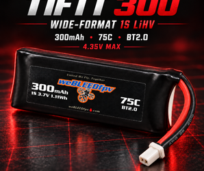 TIFTT 300mAh Wide-Format 1S LiHV Battery | weBLEEDfpv