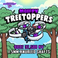 weBLEEDfpv (1.5MM) 0802 32,500kv MOEFPV TREETOPPERS w/Knurled Shaft Design SET OF (4 MOTORS)
