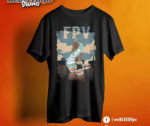 FPV VEGAN "SKYSCRAPERS" BLACK T SHIRT