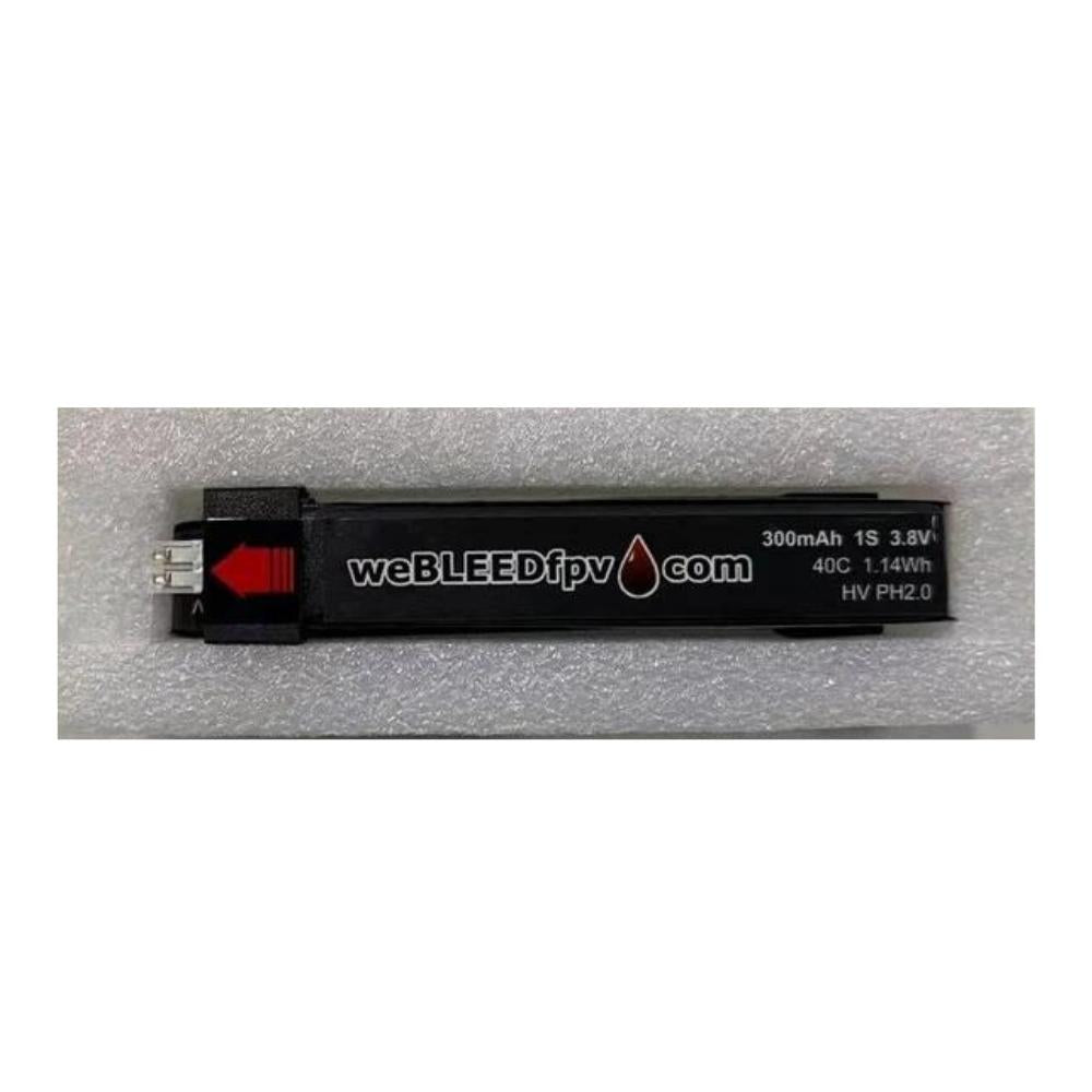 weBLEEDfpv - weBLEEDfpv 300mAh 1S PH2.0 (OR) BT2.0  LiPo Batteries - BATTERIES & ACCESSORIES