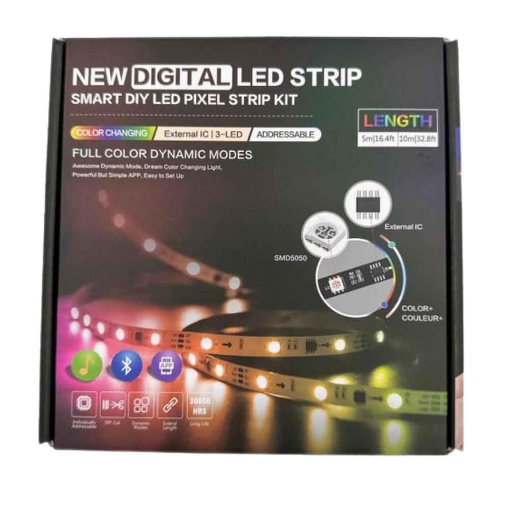 DIY - 12V Addressable LED Strip Kit with Bluetooth App Music Control ...